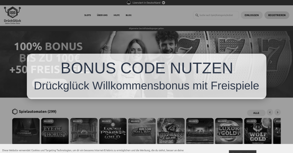 Drückglück Bonus Code 2026 - Top Angebote in Deutschland